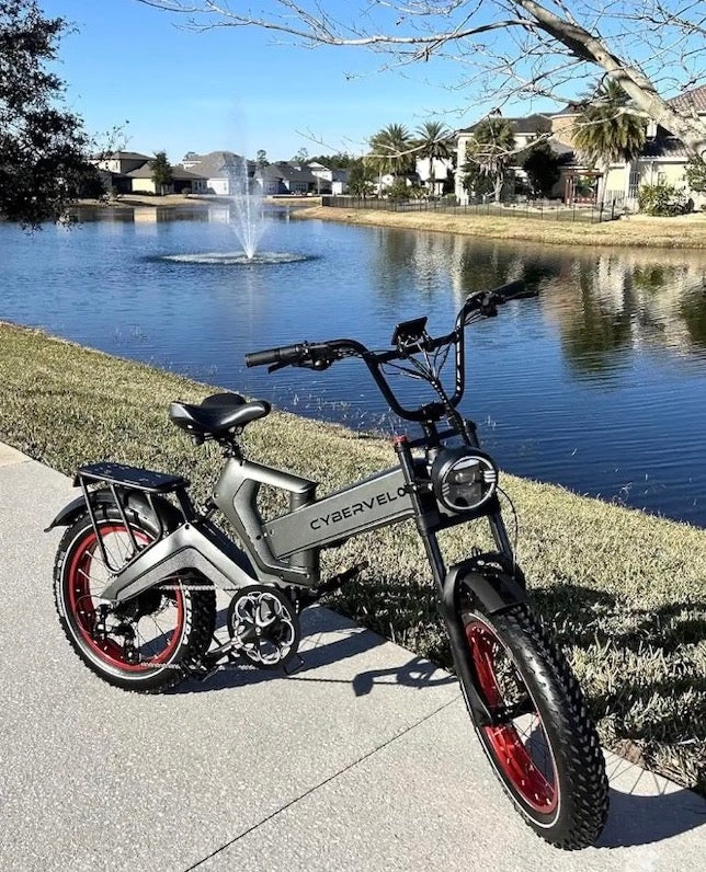 Cybervelo electric bike outdoors