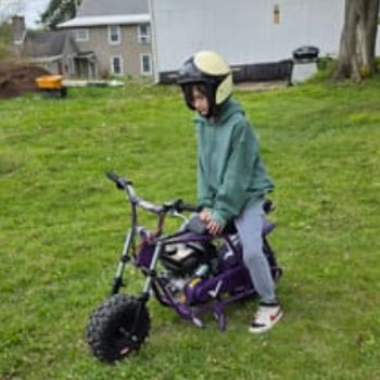 FRP GMB100 gas mini bike customer image